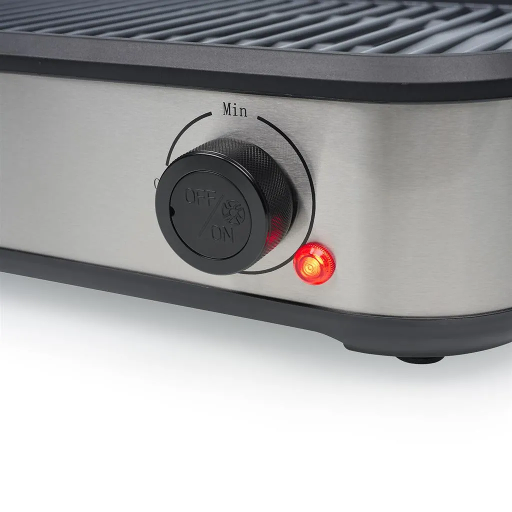 Princess Table Chef Purify Smokeless Table Grill 1800W Metallic Silver