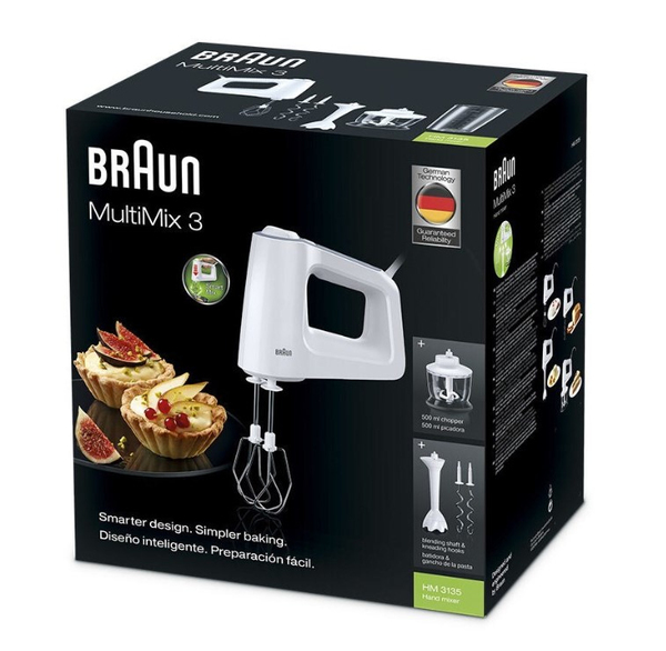 Braun MultiMix 3 HM 3135 - hand mixer white/grey