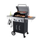 STEBA Deluxe Grill Center VG 7000 Devil&rsquo;s Choice -s&auml;hk&ouml;grilli, 2800 W, ruostumaton ter&auml;s / musta