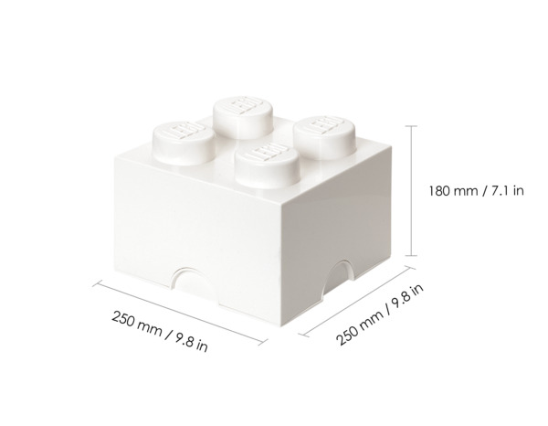Room Copenhagen LEGO Storage Brick 4 white - RC40031735