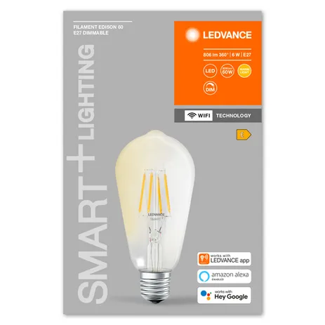 Ledvance SMART+ edison 60W/827 clear filament E27 WiFi - C