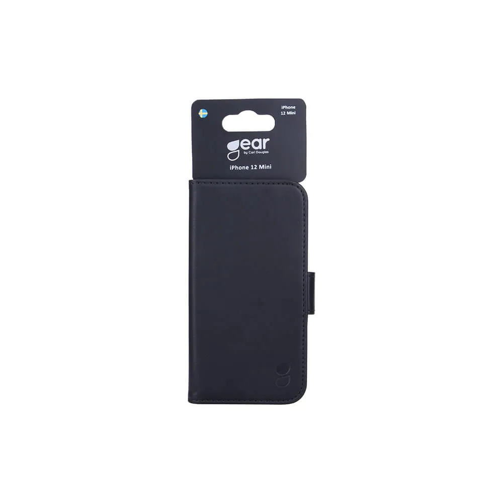 GEAR Wallet, iPhone 12 mini - pl&aring;nboksfodral, Svart