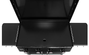 Mustang Griddle 4 Gas Griddle, 4 Burners, 16.4 kW, Black