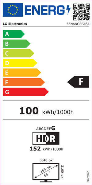 LG NANO8E 65NANO8EA6A 65" 4K NanoCell LED webOS 25 TV, 60Hz, HDR10, HLG