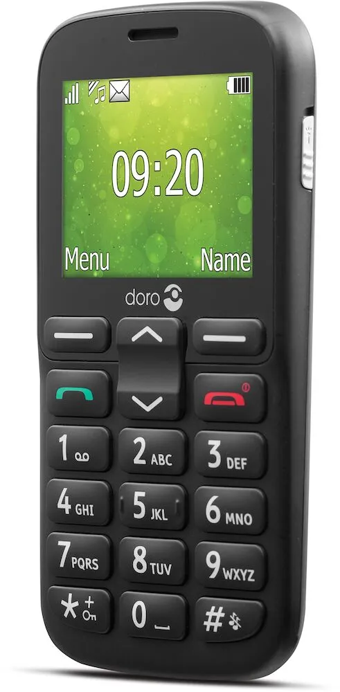 Doro 1382 - mobiltelefon, Svart