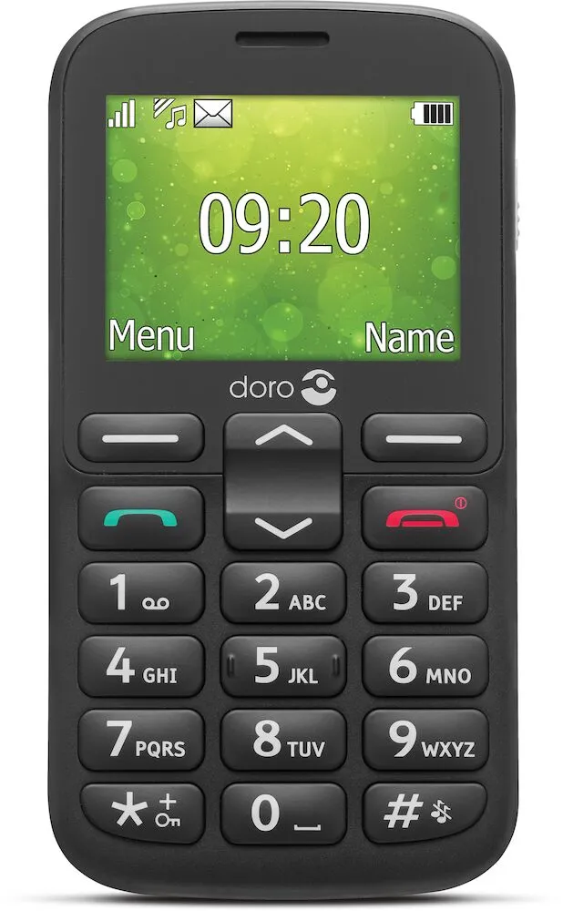Doro 1382 - mobiltelefon, Svart