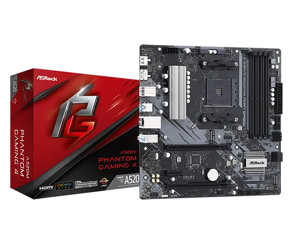 ASRock A520M Phantom Gaming 4 mATX-emolevy