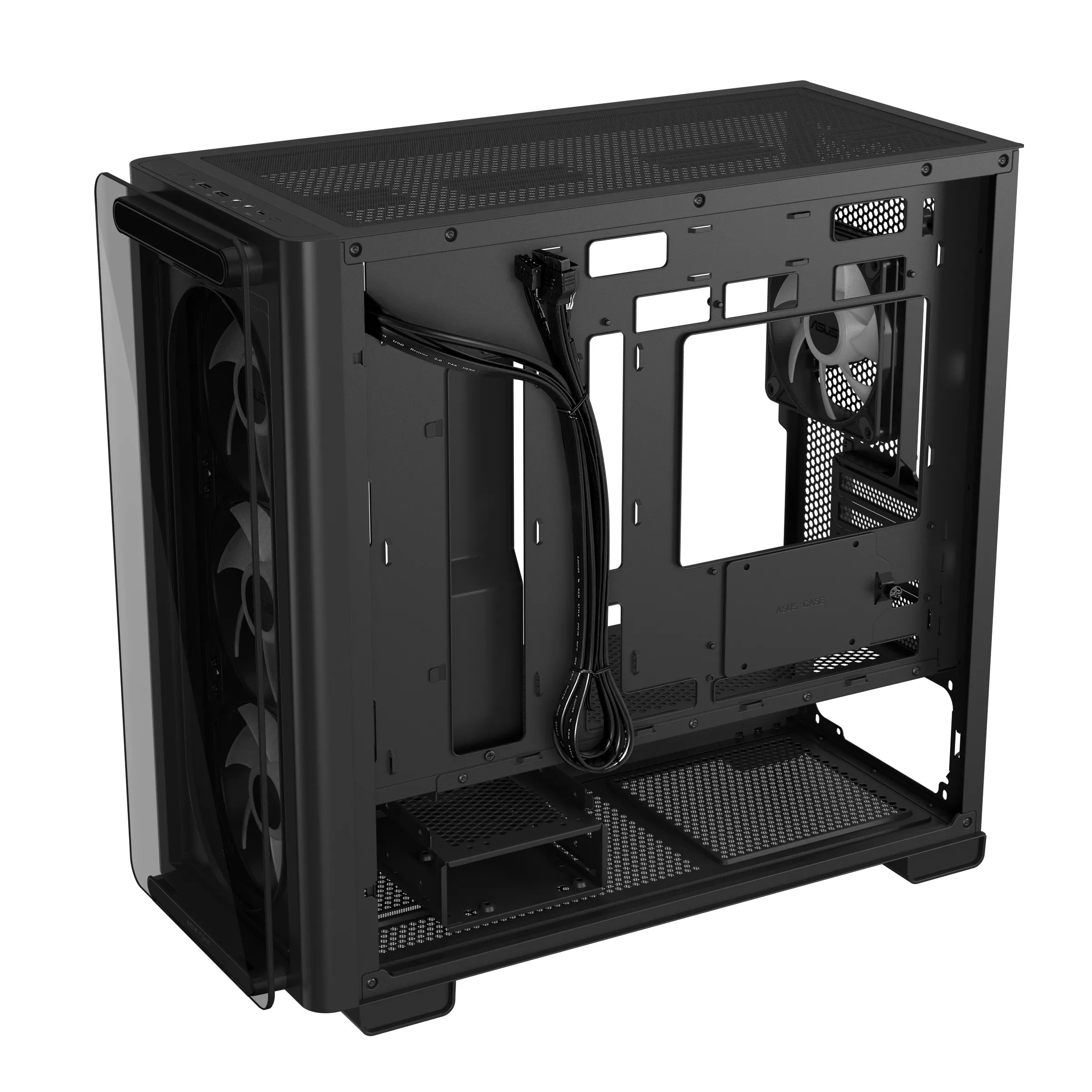 ASUS A23 PLUS Tempered Glass ARGB mATX Case - Black