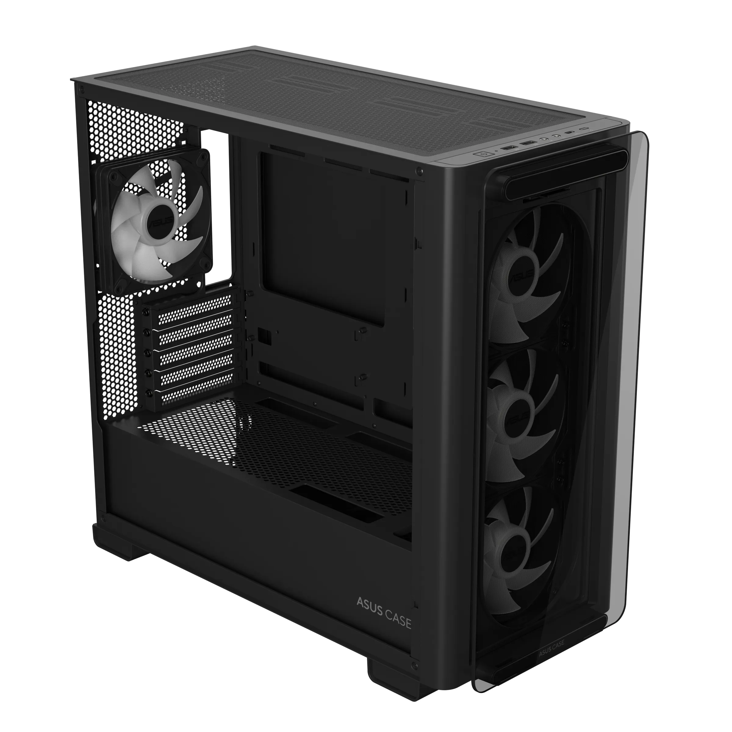 ASUS A23 PLUS Tempered Glass ARGB mATX Case - Black