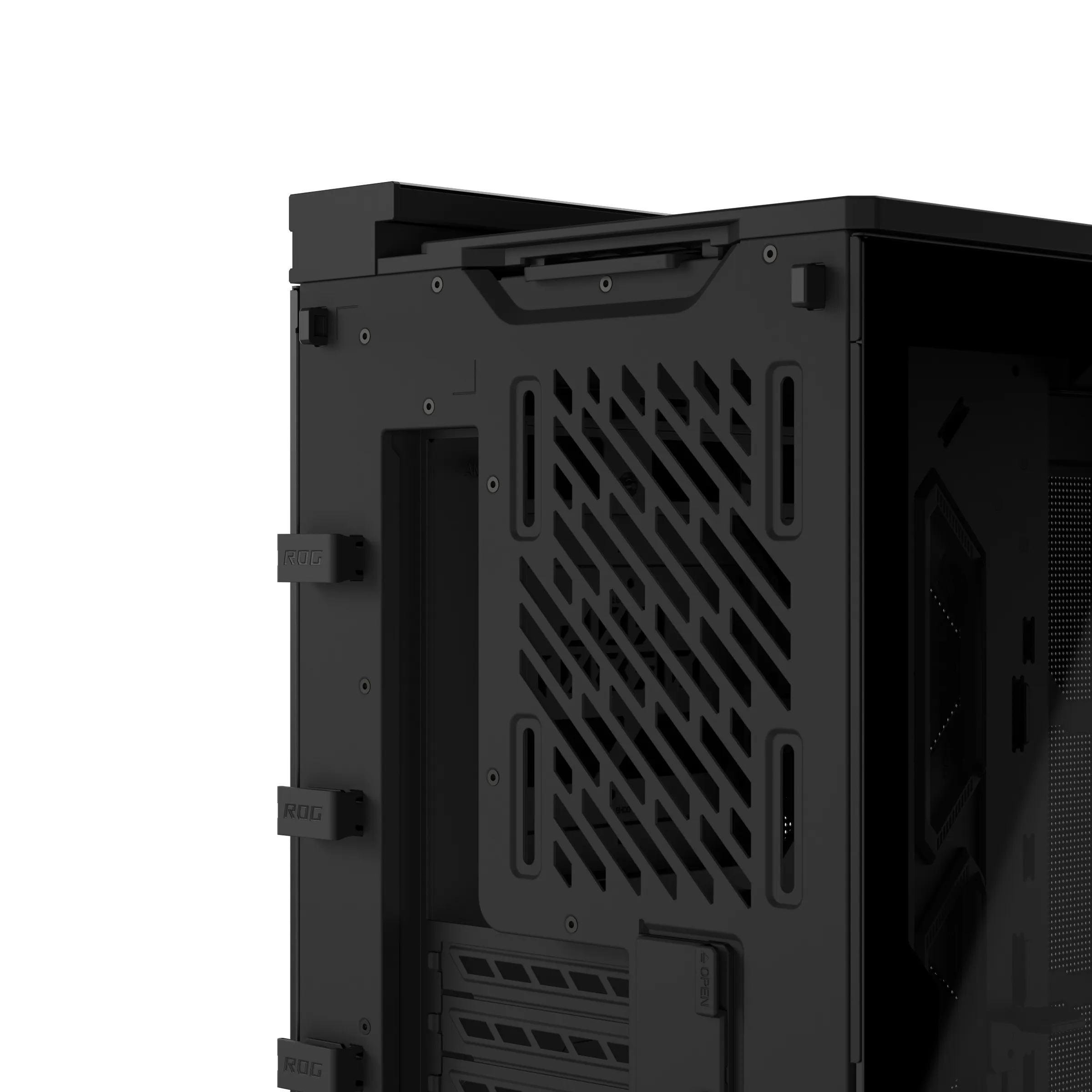 ASUS ROG Cronox GR801 Midi-Tower Case with window and RGB lighting, Black