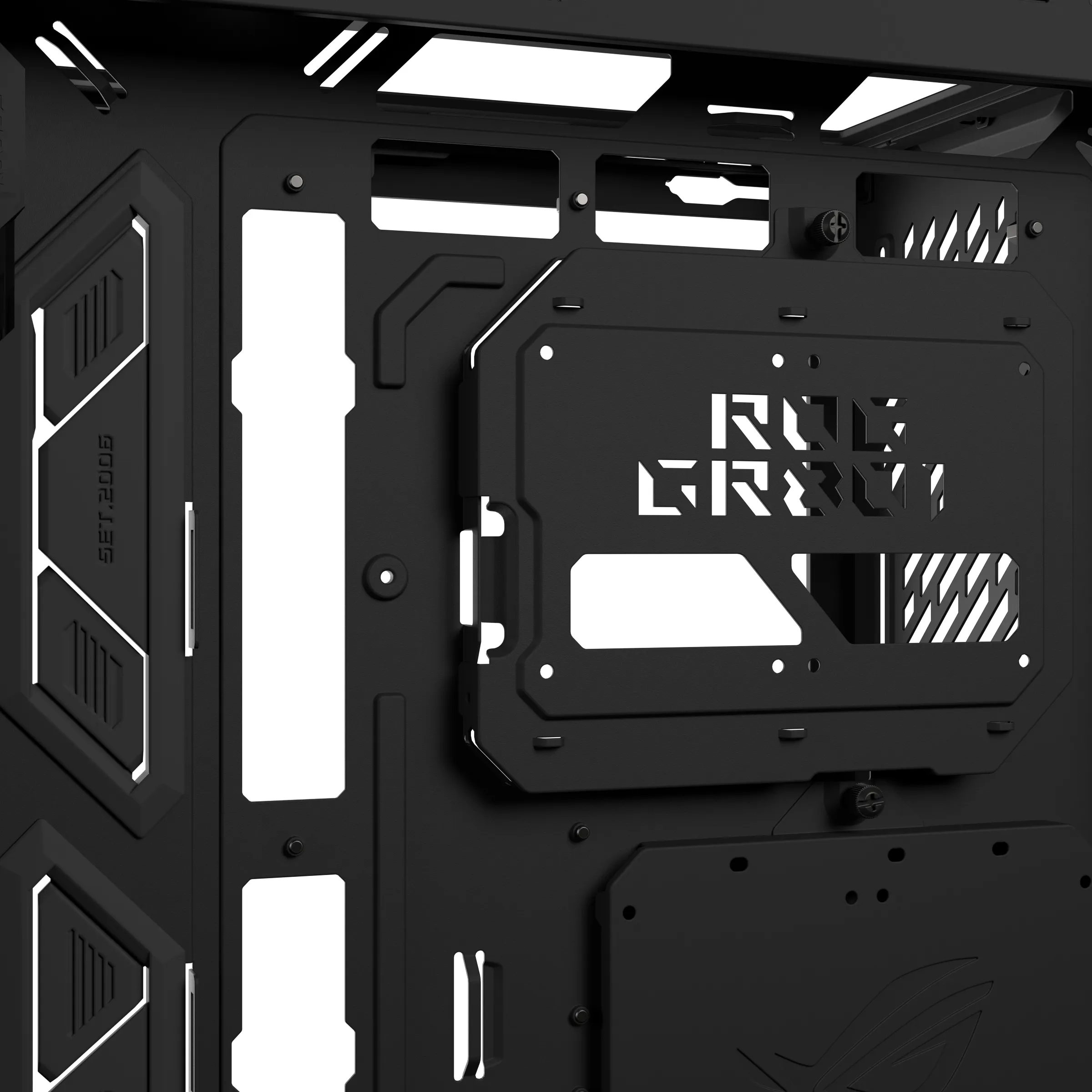 ASUS ROG Cronox GR801 Midi-Tower Case with window and RGB lighting, Black