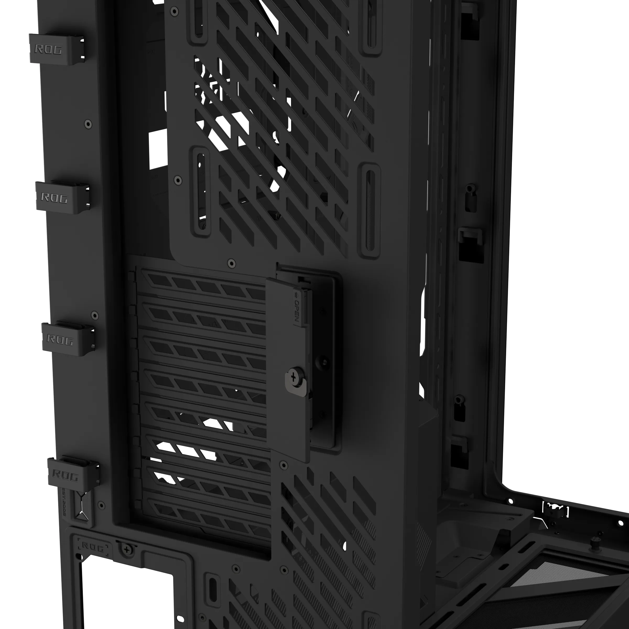 ASUS ROG Cronox GR801 Midi-Tower Case with window and RGB lighting, Black