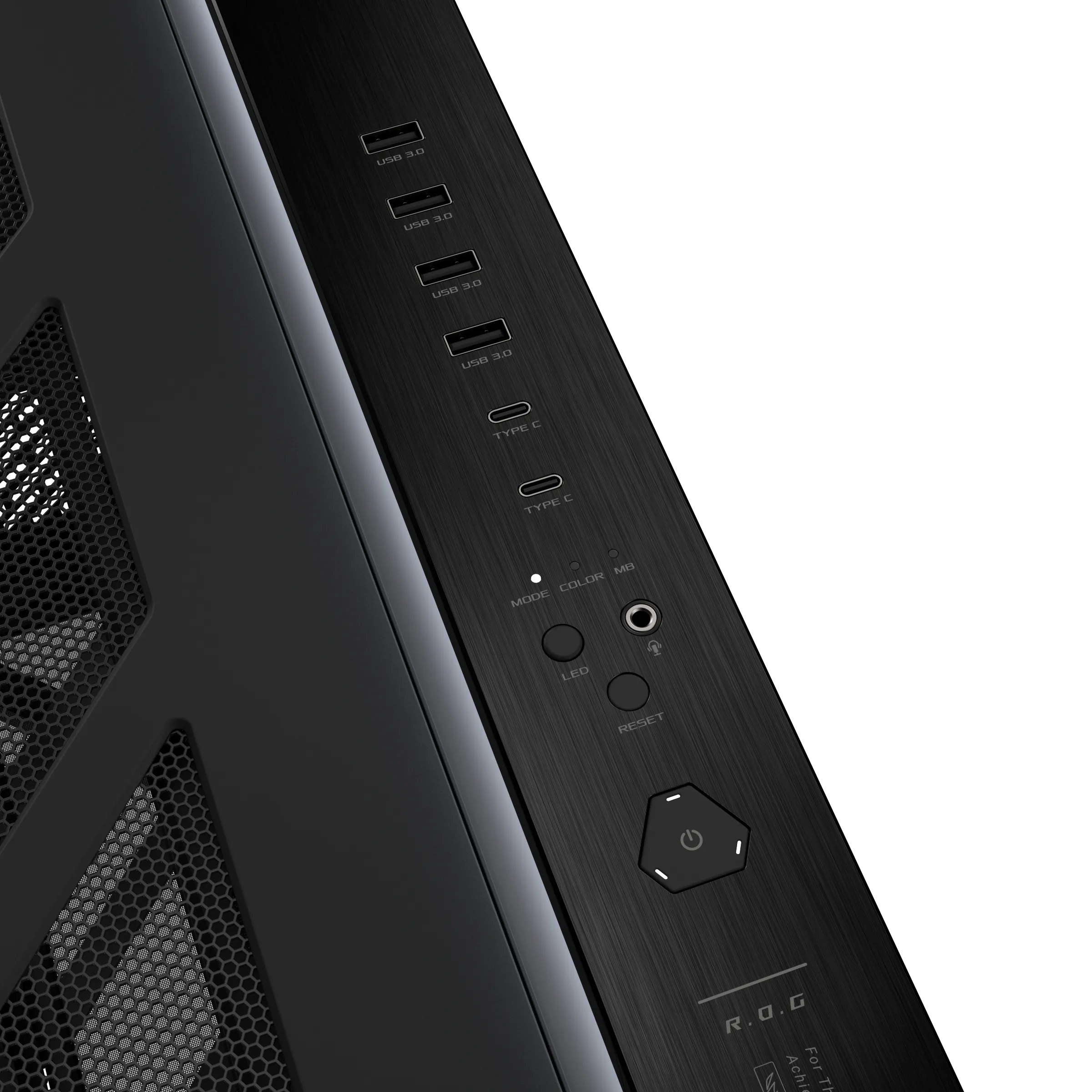 ASUS ROG Cronox GR801 Midi-Tower Case with window and RGB lighting, Black