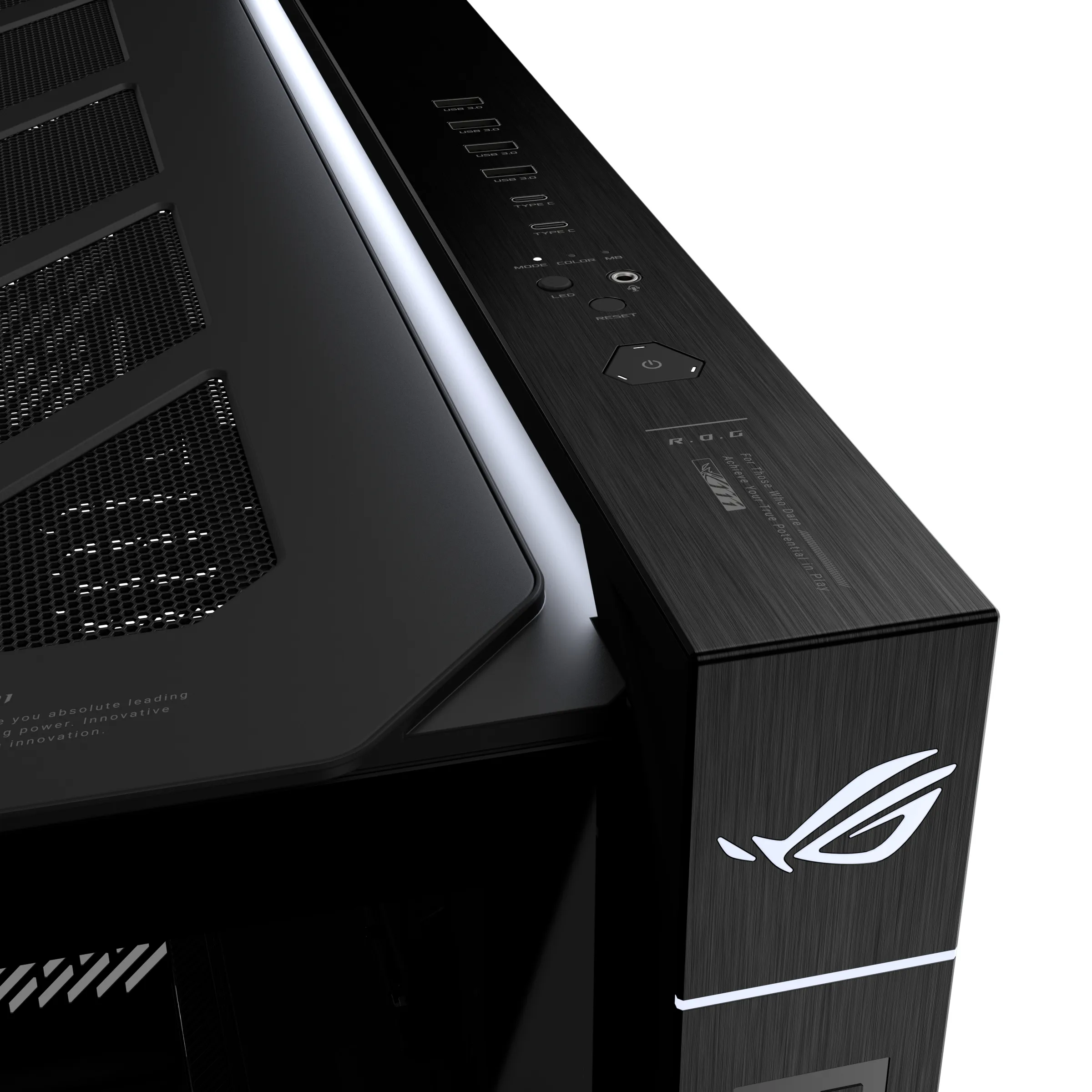 ASUS ROG Cronox GR801 Midi-Tower Case with window and RGB lighting, Black