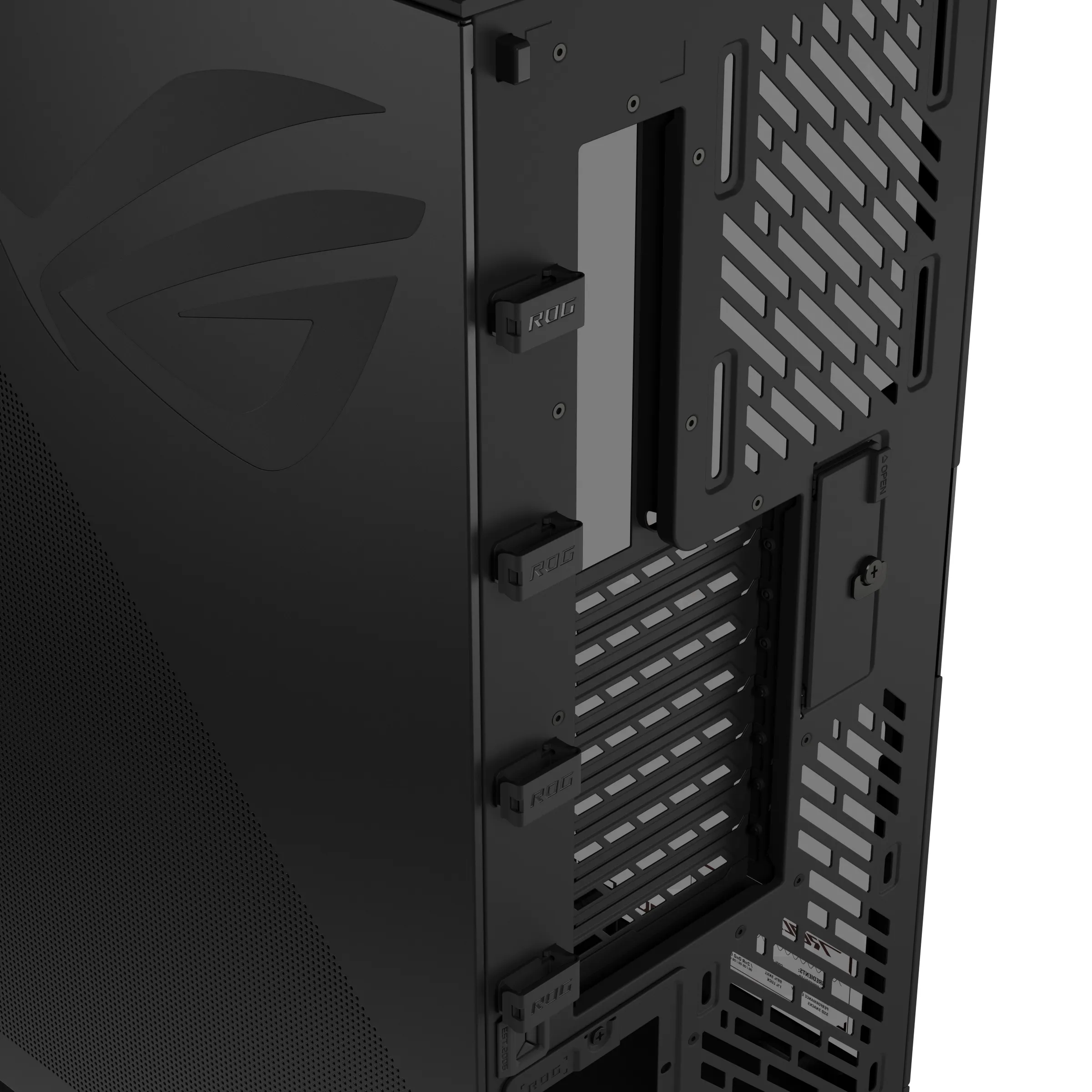 ASUS ROG Cronox GR801 Midi-Tower Case with window and RGB lighting, Black