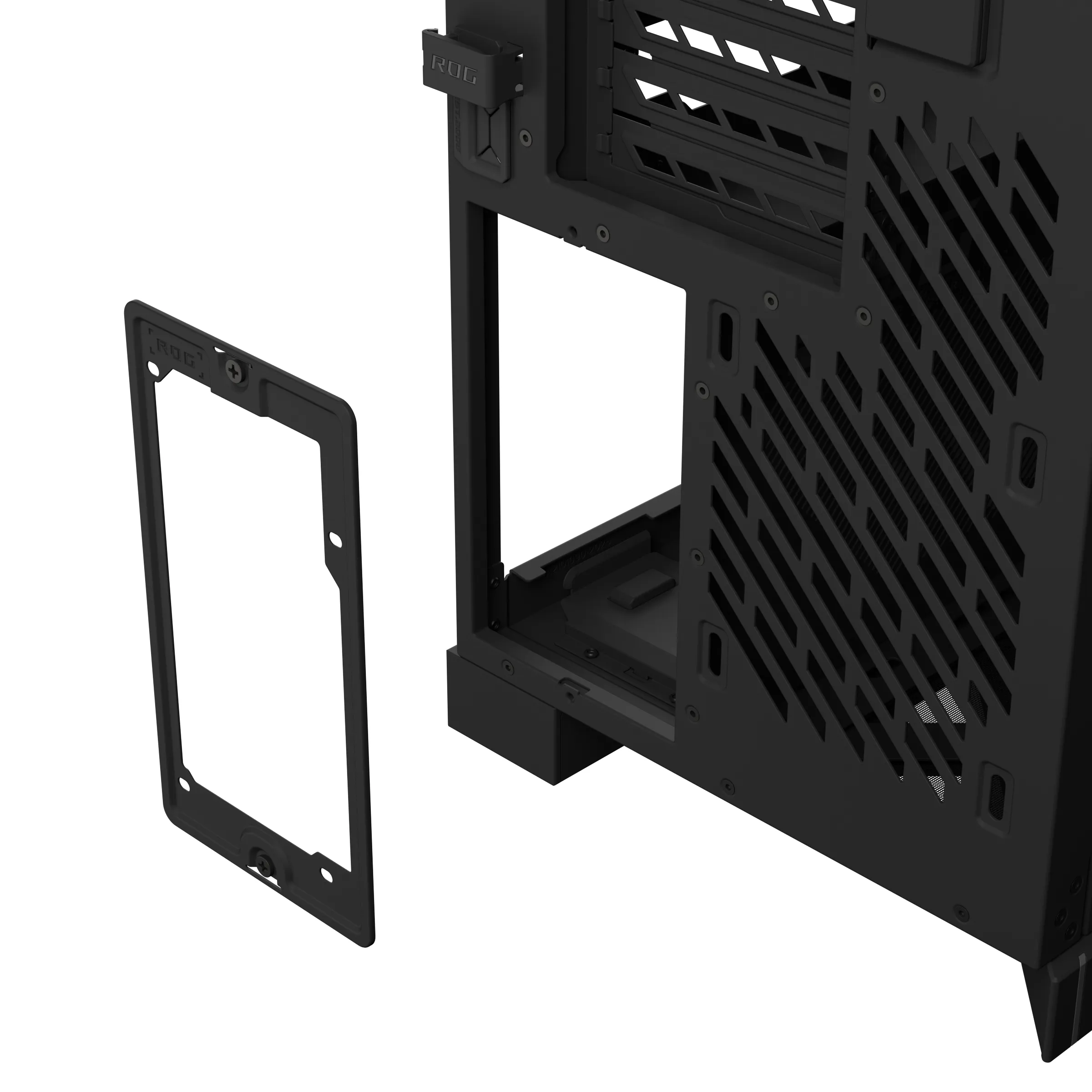 ASUS ROG Cronox GR801 Midi-Tower Case with window and RGB lighting, Black