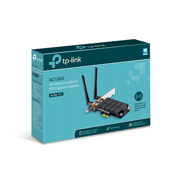 TP-Link Archer T6E, trådlöst PCI-E nätverkskort, 802.11ac, 2,4/5GHz