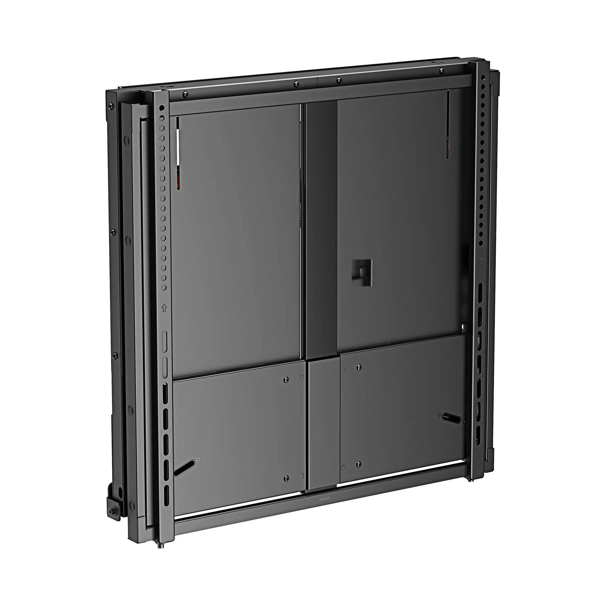 DELTACO Office ARM-0800 Manuellt h&ouml;jdjusterbart v&auml;ggf&auml;ste f&ouml;r 55-75" sk&auml;rmar, Maximal vikt 65 kg, Svart