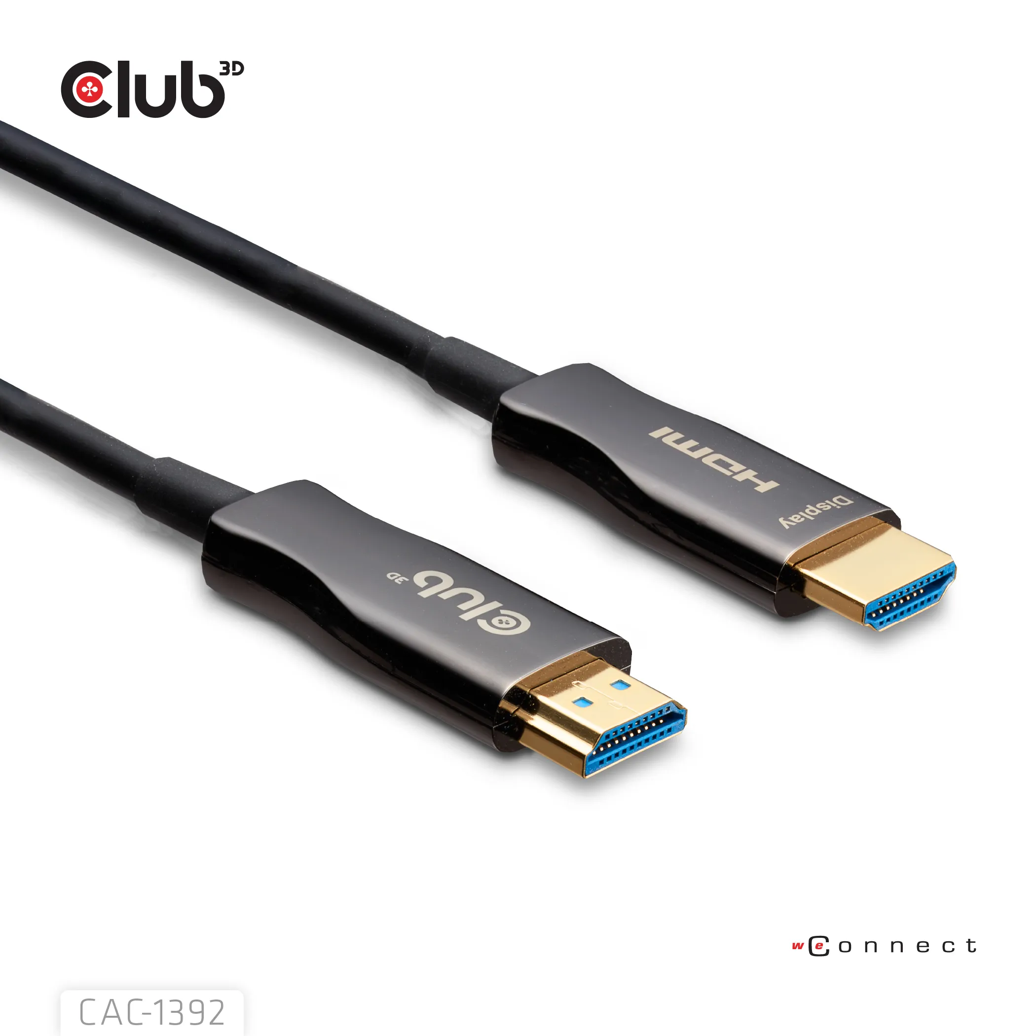 Club 3D CAC-1392 HDMI 2.1 Hybrid Active Optical -kaapeli, jossa 8K 60 Hz, 30 m, musta