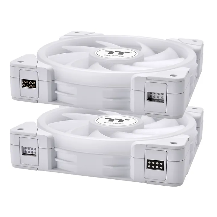 140mm Thermaltake SWAFAN EX14 ARGB PC Cooling Fan White TT Premium Edition 3 Fan Pack