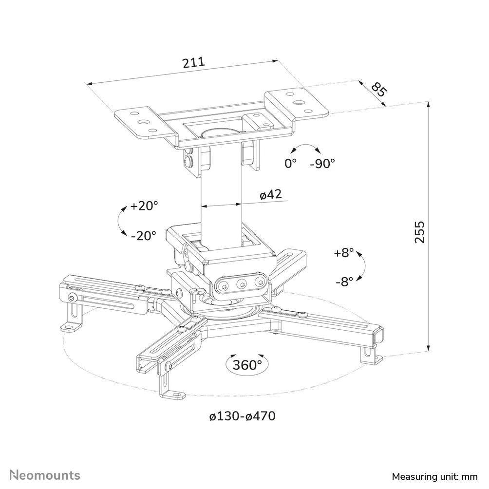 NEOMOUNTS BY NEWSTAR PROJECTOR CEILING MOUNT