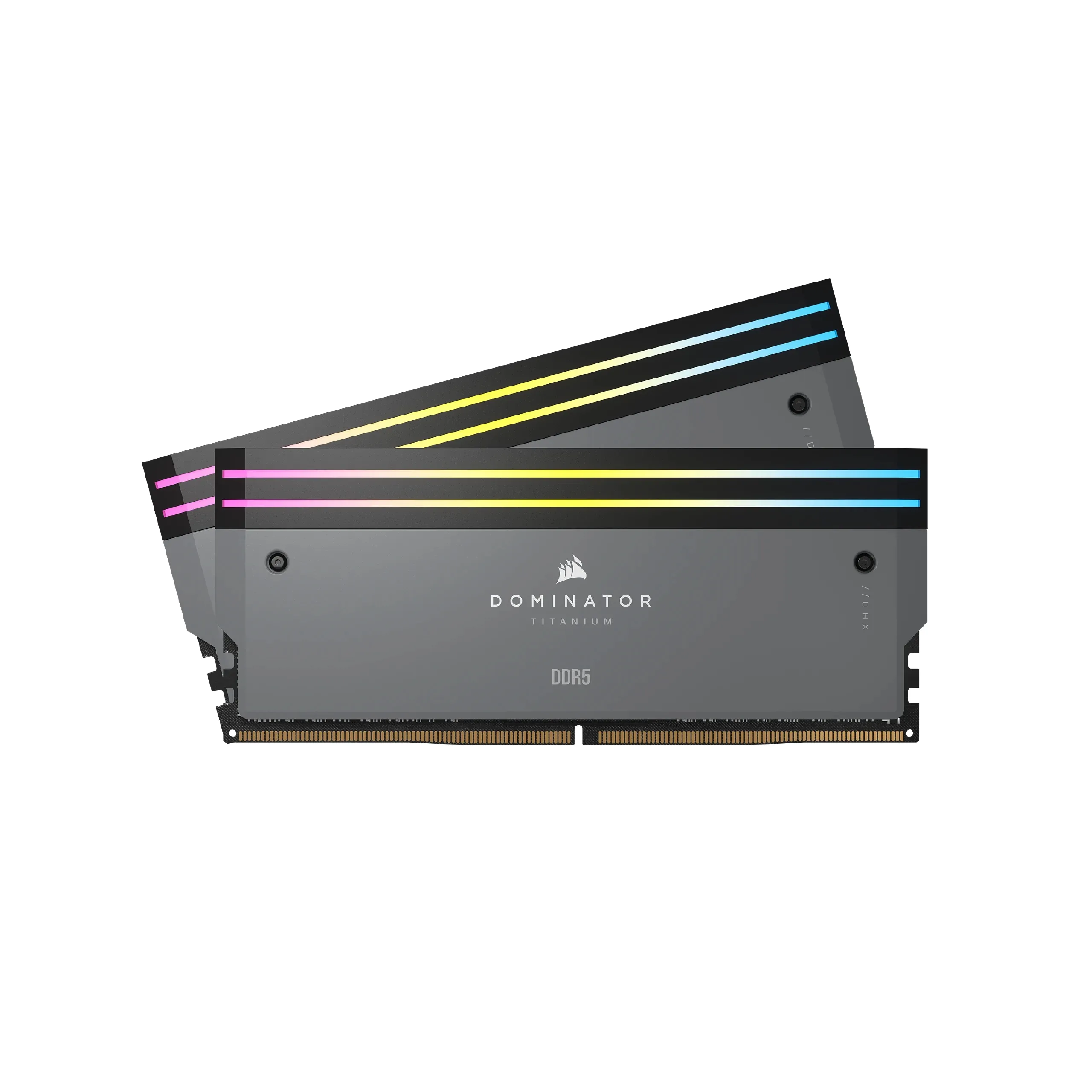 Corsair DOMINATOR TITANIUM RGB 64 Gt (2 x 32 Gt) DDR5 6000 MHz, CL30 -muisti, harmaa (EXPO)