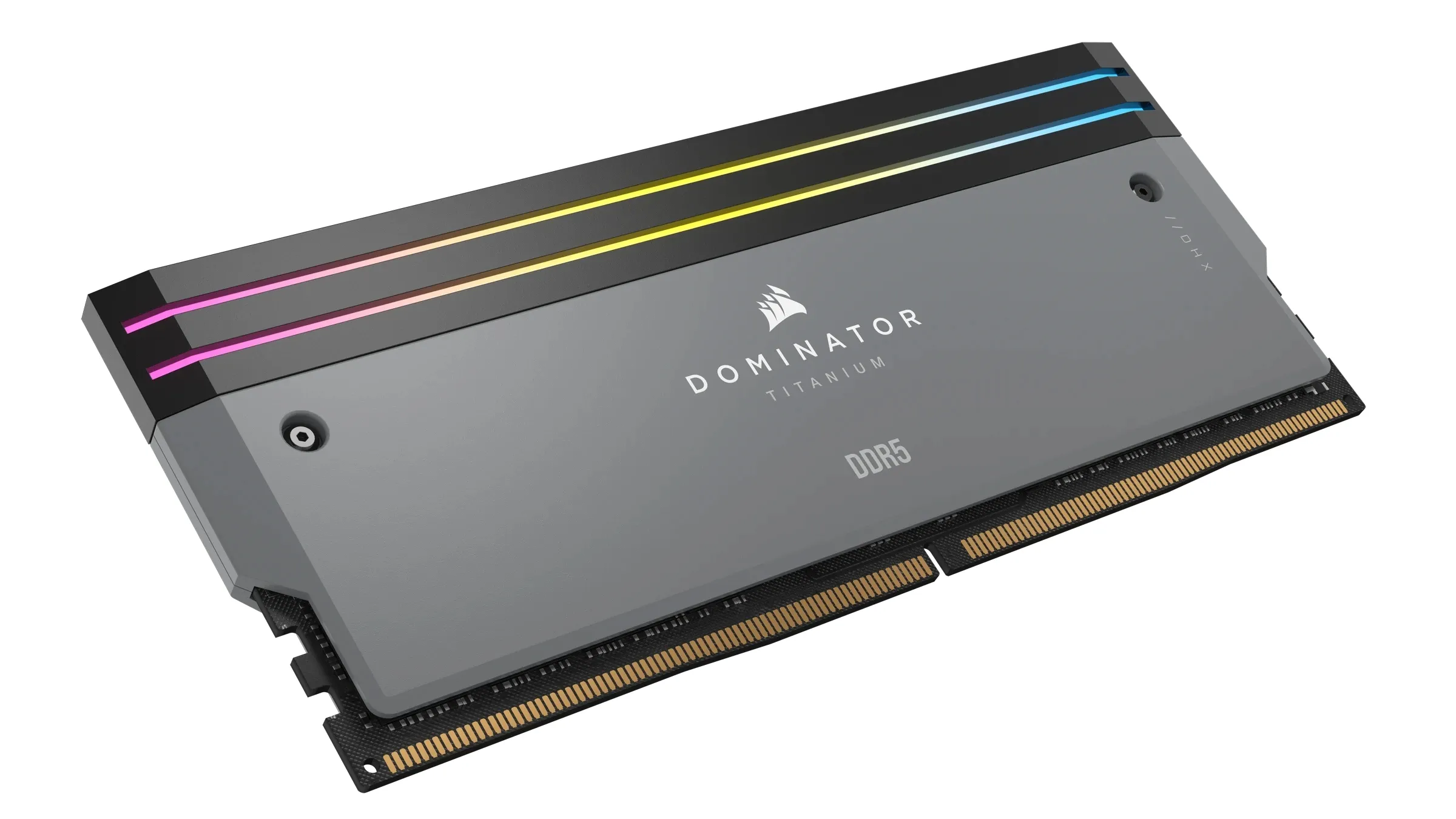 Corsair DOMINATOR TITANIUM RGB 64 Gt (2 x 32 Gt) DDR5 6000 MHz, CL30 -muisti, harmaa (EXPO)