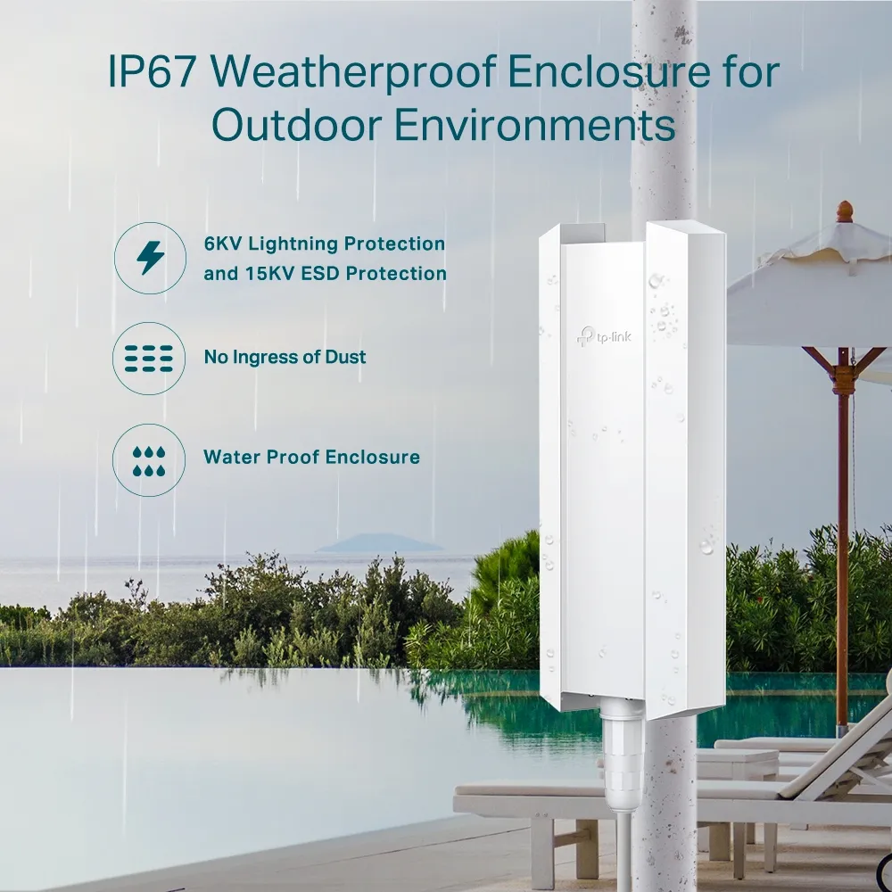 TP-Link Omada EAP650 Outdoor, AX3000, Wi-Fi 6 -tukiasema