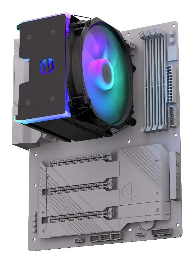 Endorfy Fortis 5, 140 mm ARGB -prosessorij&auml;&auml;hdytin, musta