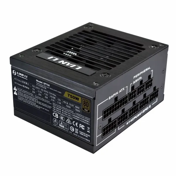 Lian Li SP750 V2 SFX Gold Power Supply - 750 Watt - Black