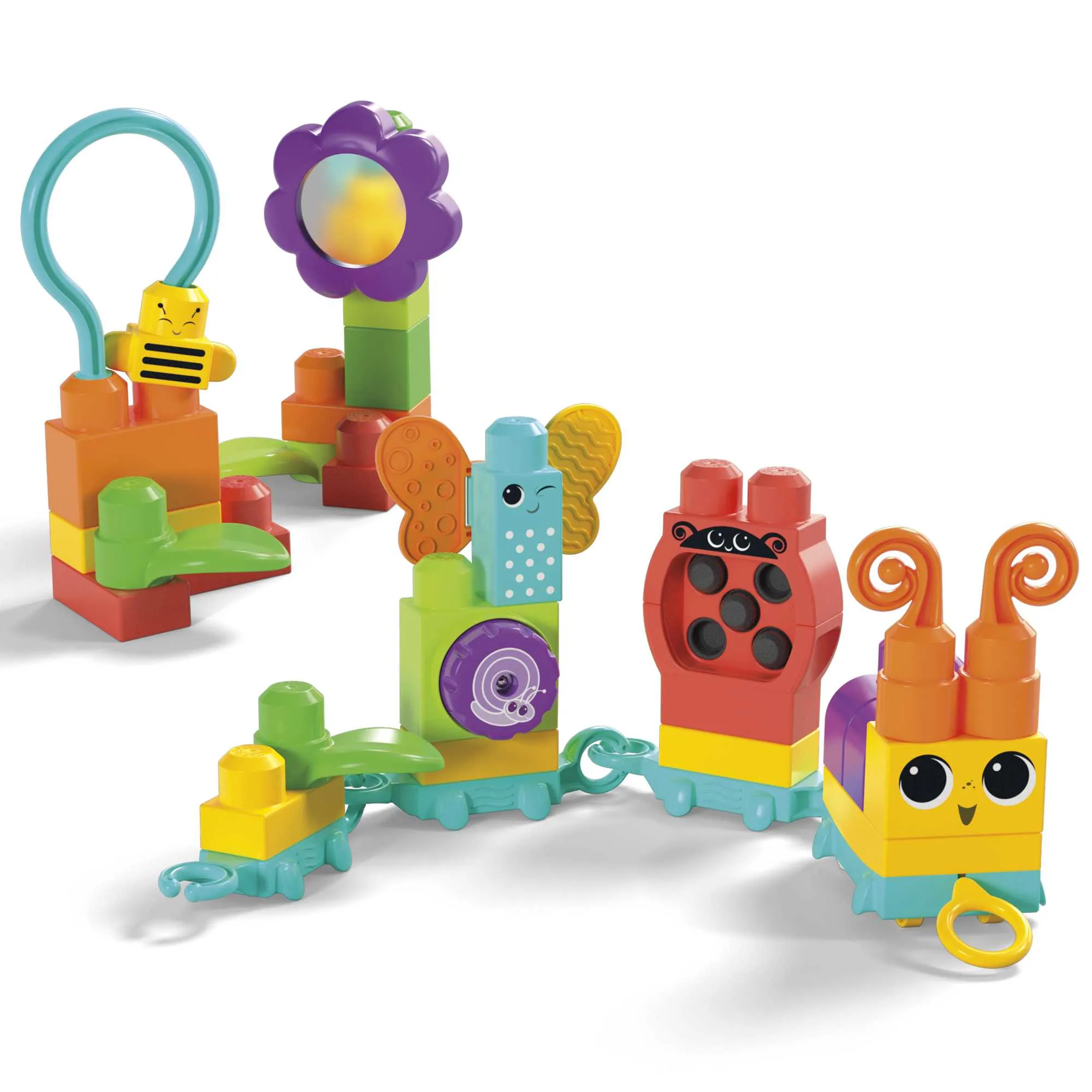 Mega Bloks Rolling Fun Caterpillar Train Construction Toy