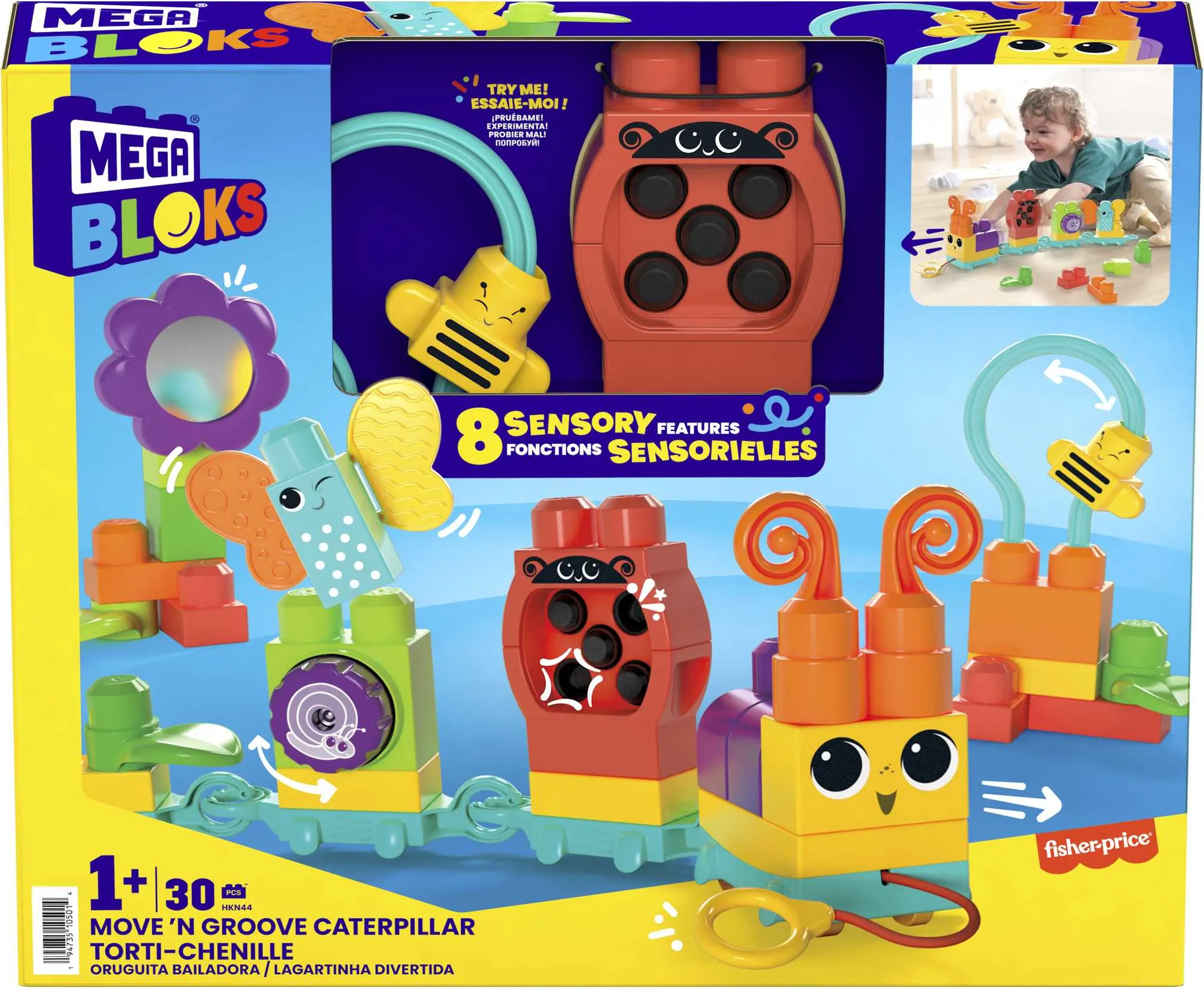 Mega Bloks Rolling Fun Caterpillar Train Construction Toy