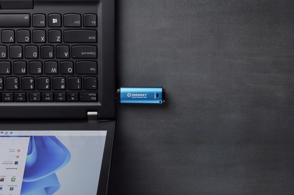 Kingston IronKey Vault Privacy 50C 256 Gt USB-C 3.2 Gen 1x1 -muistitikku, Black, Blue