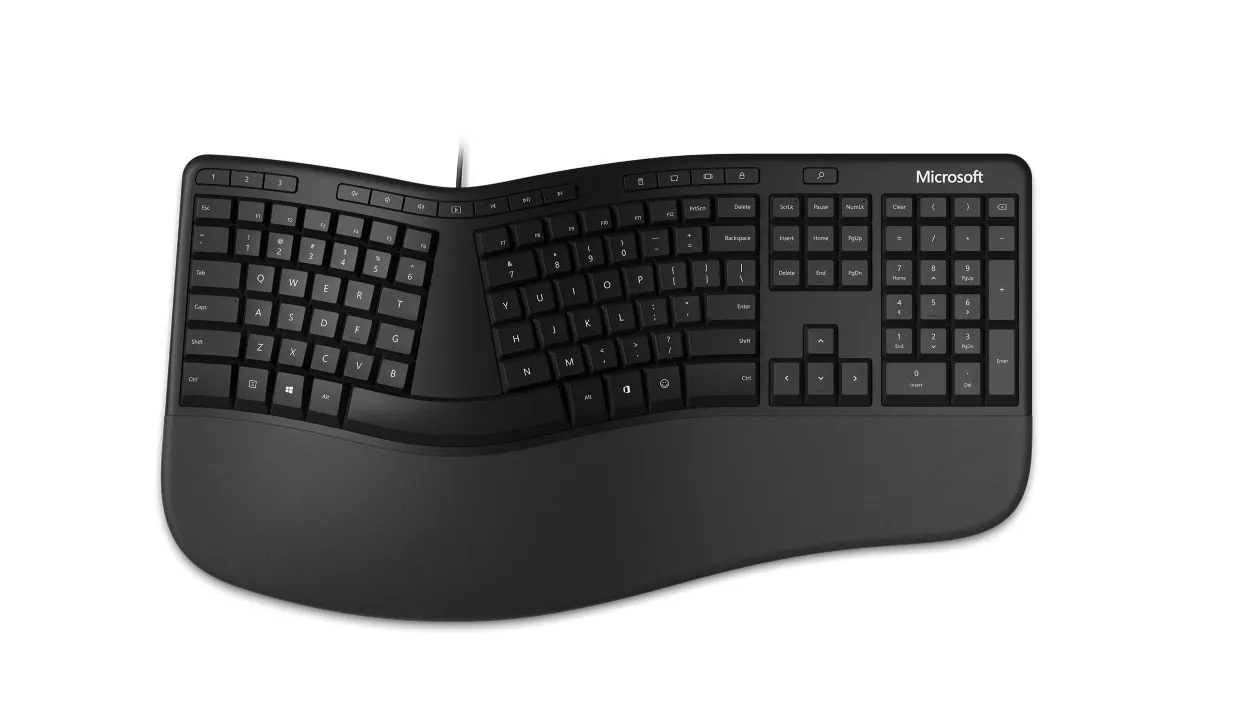 Microsoft Ergonomic - ergonomic keyboard, black
