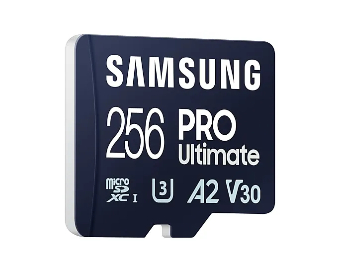 Samsung PRO Ultimate 256 GB MicroSDXC UHS-I V30 A2 kort + USB-l&auml;sare, bl&aring;