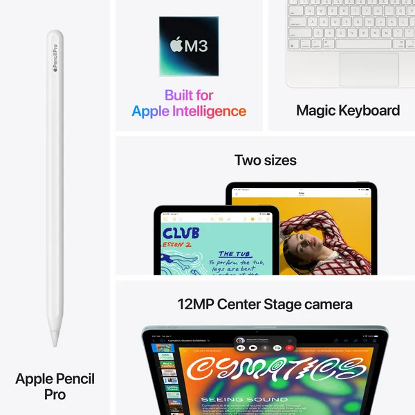 Apple iPad Air 13&quot; M3, 256 Gt, Wi-Fi -tabletti, Violetti