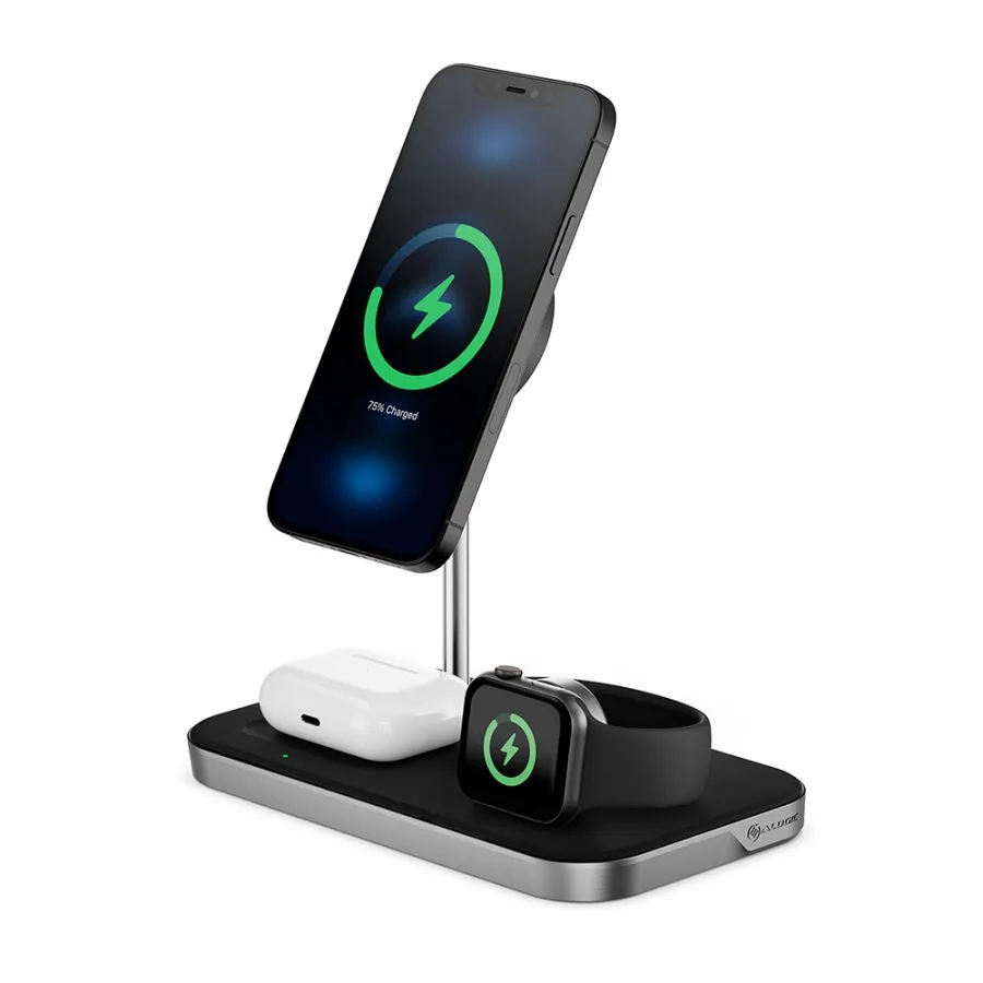 Alogic MagSpeed 3-i-1 trådlös laddningsstation