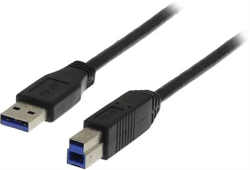 Deltaco USB-A – USB-B 3.0 - cable, 1 m, Black
