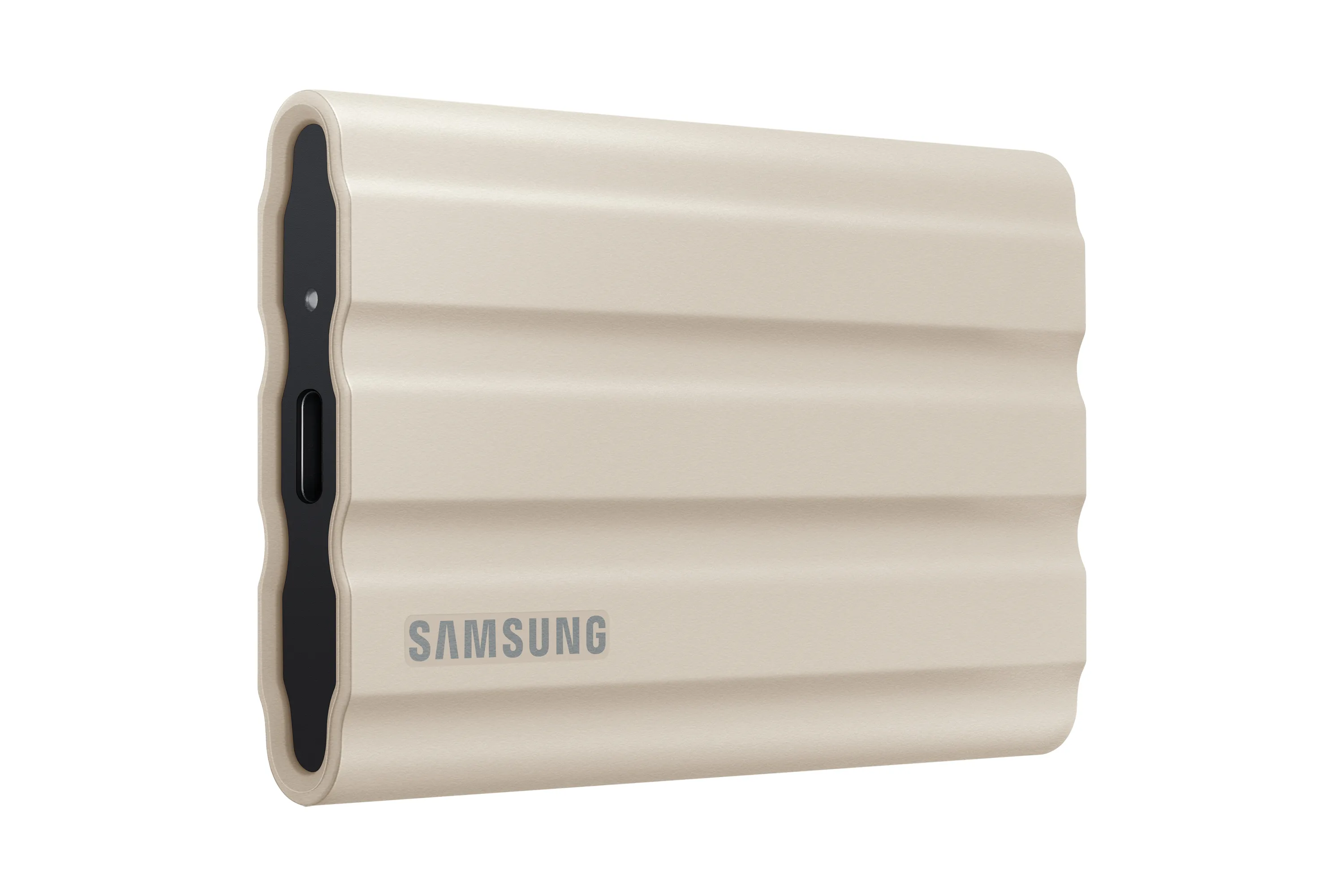 Samsung T7 Shield 1 TB extern SSD med USB 3.2 Gen 2 (USB-C), robust, med h&aring;rdvarukryptering, med l&ouml;senordsskydd, f&ouml;r konsolspel, beige
