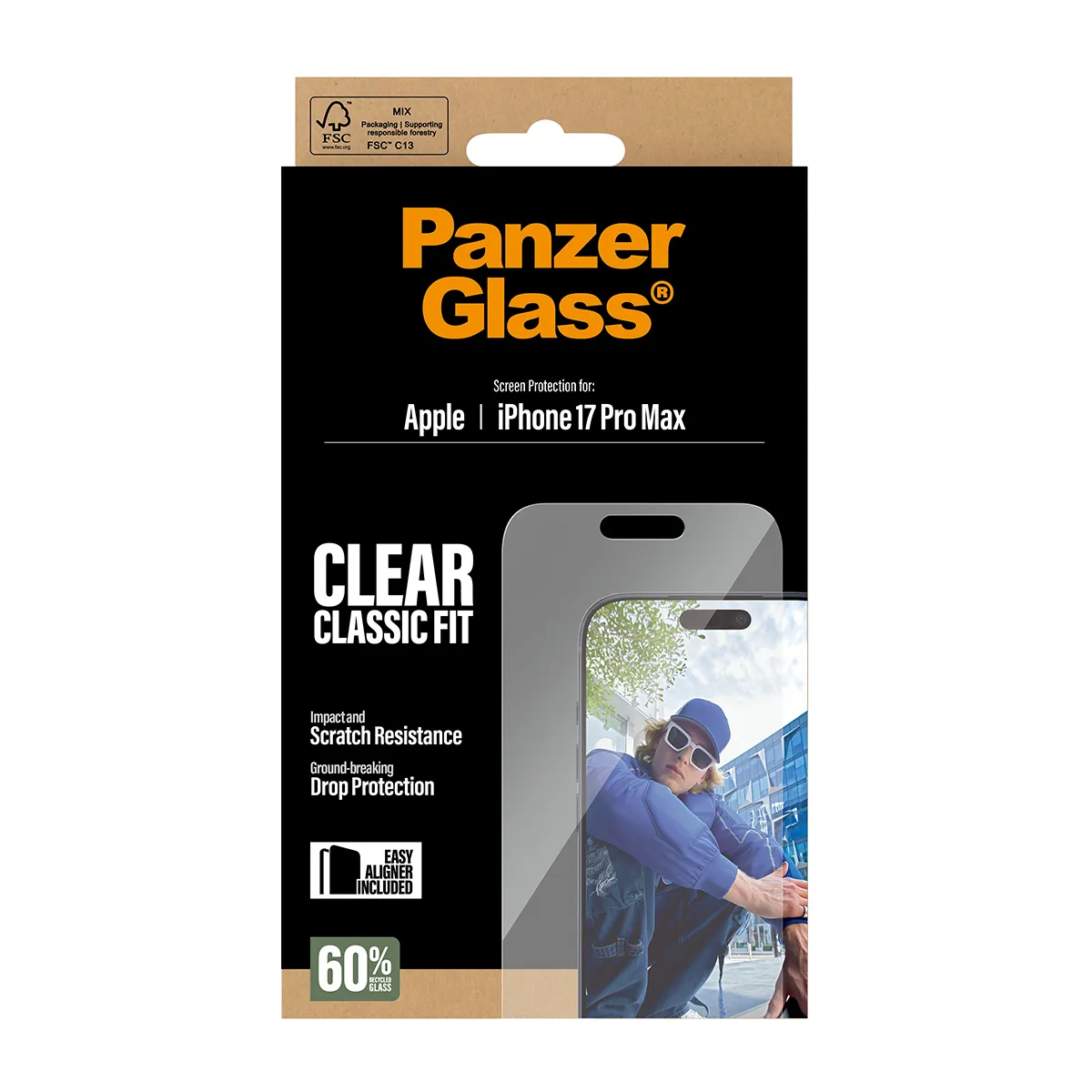 Panzerglass iPhone 17 Pro / 17 Pro Max - screen protector, Classic Fit Wide