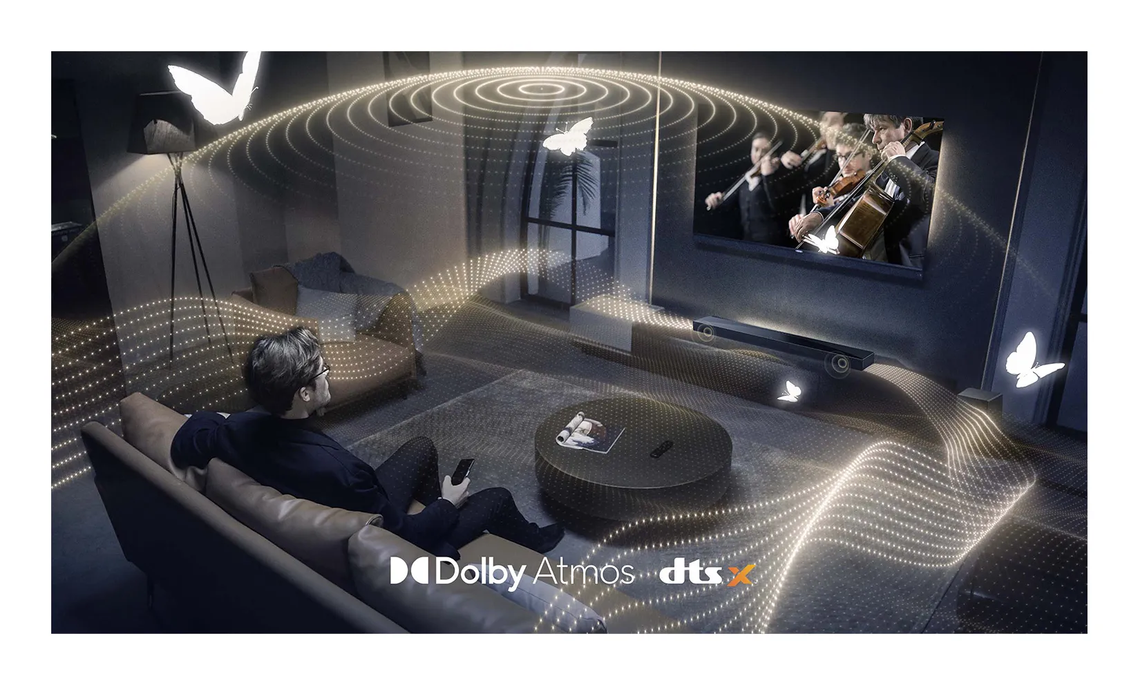TCL Q65H 5.1 Dolby Atmos soundbar -&auml;&auml;nij&auml;rjestelm&auml;, langattomalla subwooferilla, musta