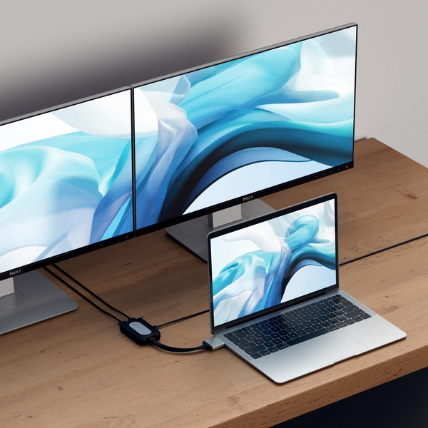 Satechi Dual USB-C &ndash; HDMI - adapter, Silver
