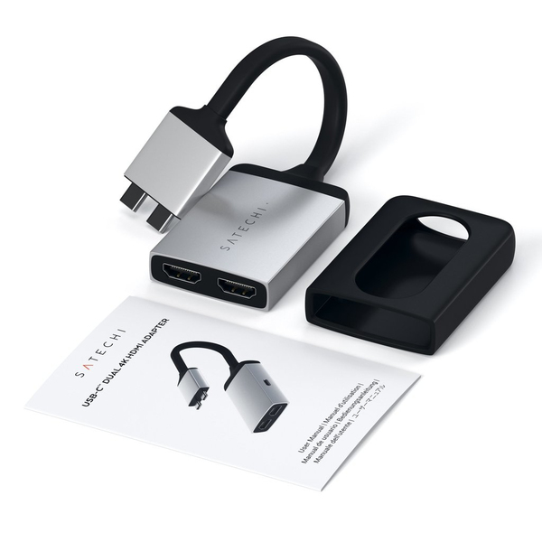 Satechi Dual USB-C &ndash; HDMI - adapter, Silver