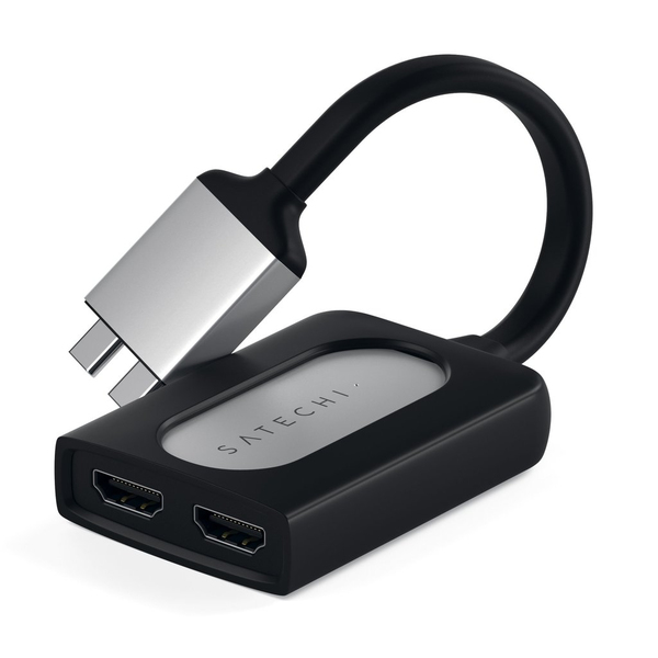 Satechi Dual USB-C &ndash; HDMI - adapter, Silver