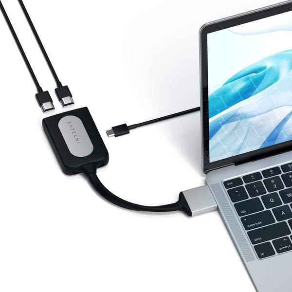 Satechi Dual USB-C &ndash; HDMI - adapter, Silver