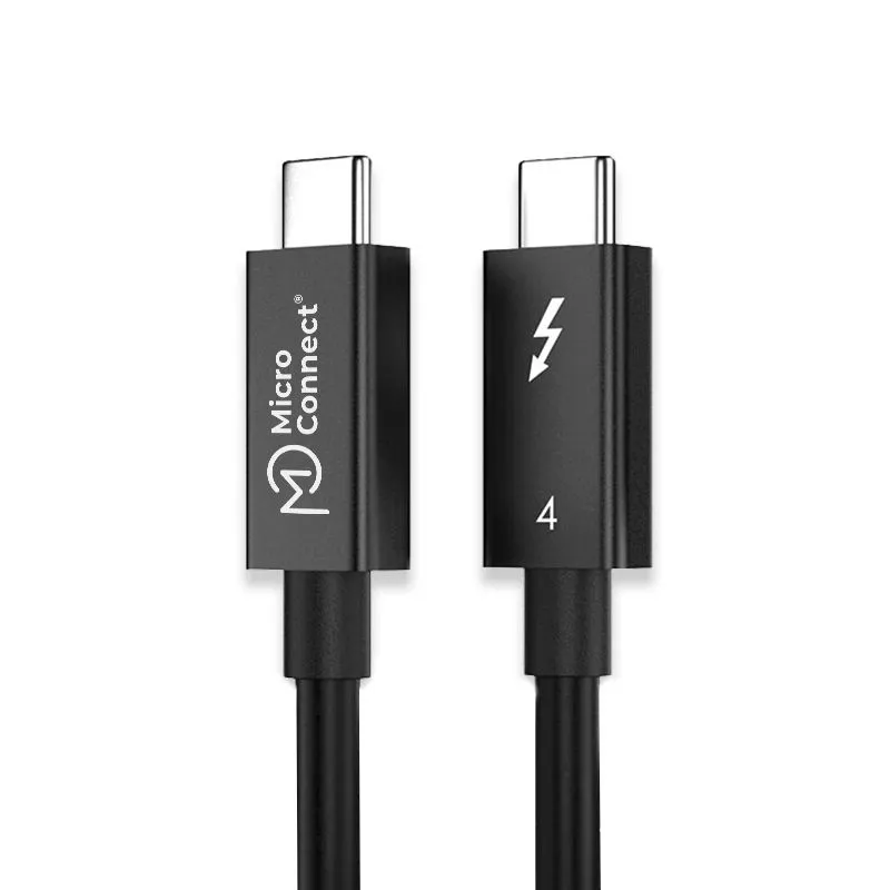 MicroConnect Thunderbolt 4 - kabel, 1m, svart MicroConnect Thunderbolt 4 - kabel, 1m, svart