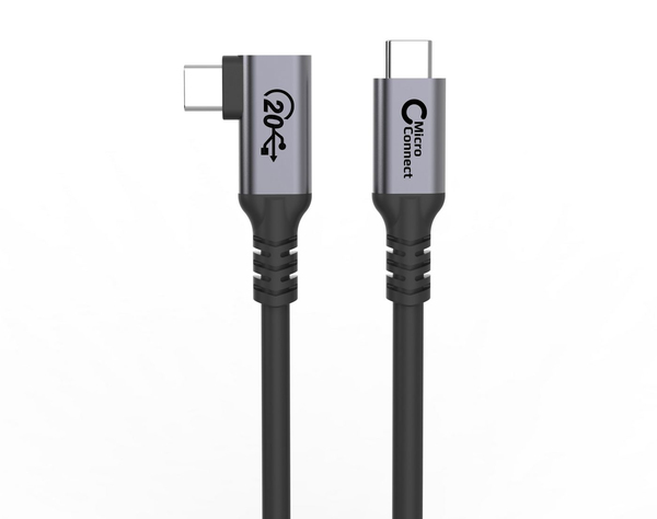 MicroConnect Premium USB-C - USB-C 100W - kabel, Svart, 2m