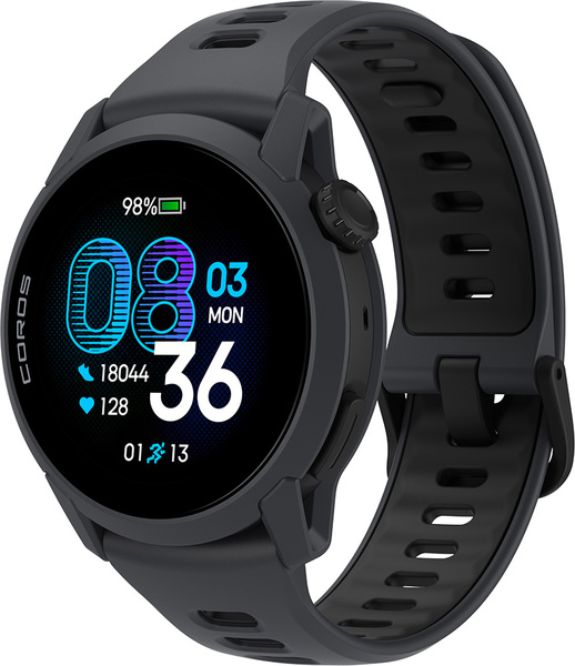 Coros PACE 4 Sports Watch with Silicone Band, Black