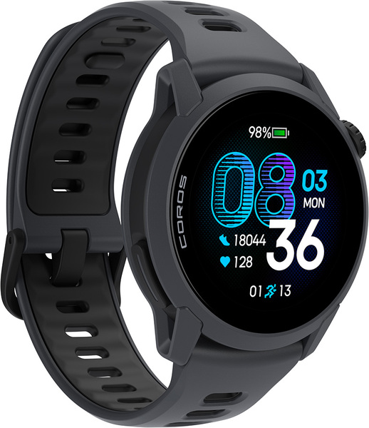 Coros PACE 4 Sports Watch with Silicone Band, Black