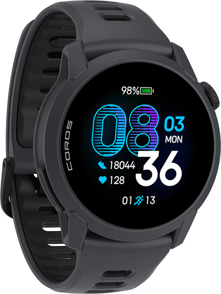 Coros PACE 4 Sports Watch with Silicone Band, Black